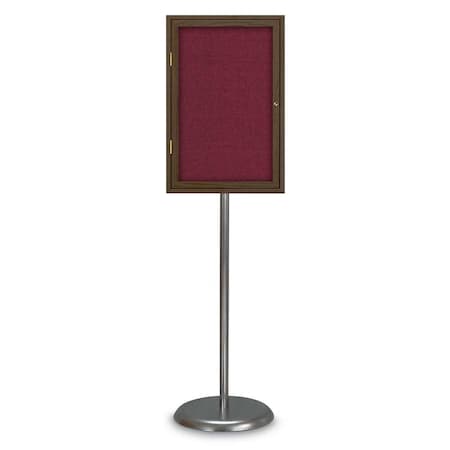 United Visual Products Corkboard, Double Door, Radius Frame, 48x36, UV7003-BLACK-BUFF UV7003-BLACK-BUFF